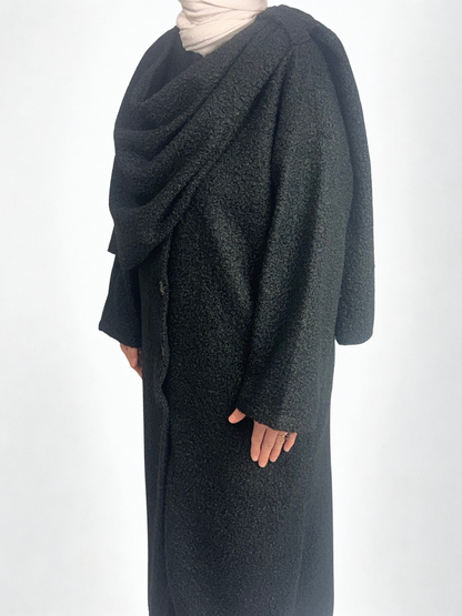 Mantel mit integriertem Schal