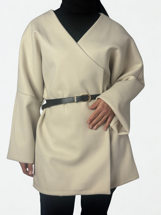 Wickeljacke mit Gürtel