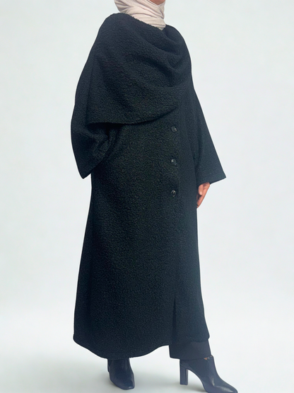 Mantel mit integriertem Schal