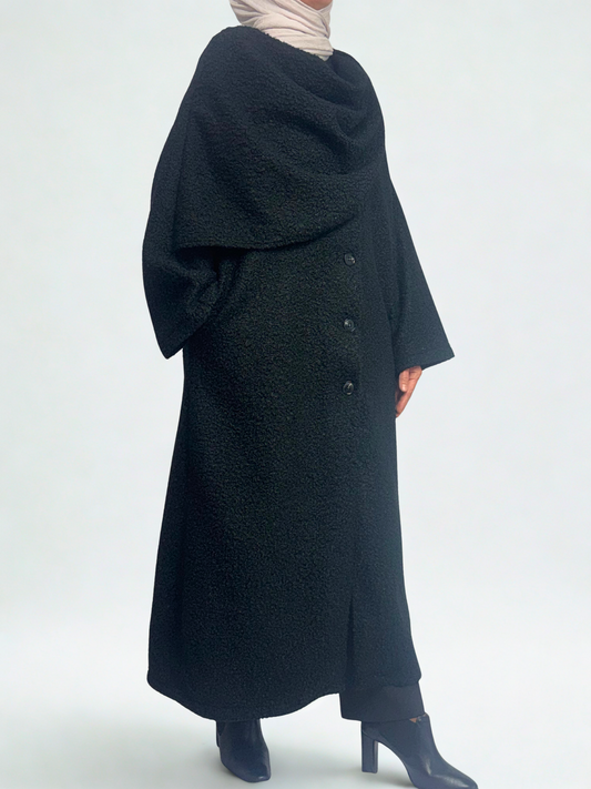 Mantel mit integriertem Schal